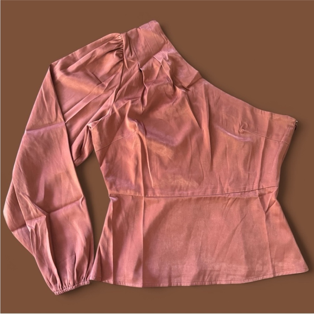 Lulu's Rust One-Shoulder Top